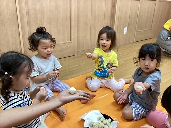 お月見団子作り